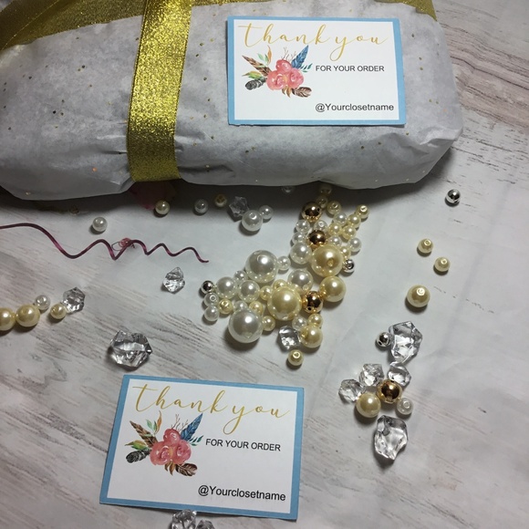 100 Poshmark Thank You Notes Business Cards - Picture 4 of 6